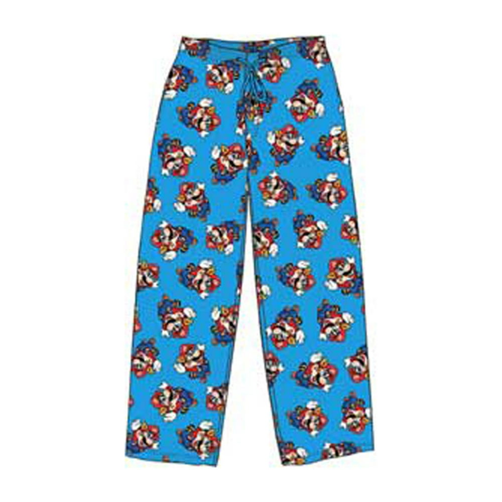 Mario - Mario Raccoon Fly Toss Pant Lounge Pants Blue - Walmart.com ...