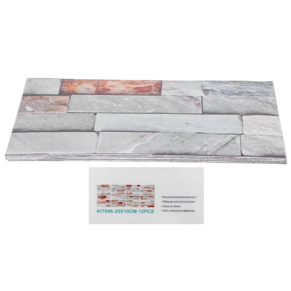 Etiqueta engomada del azulejo NikouMX PVC 12 piezas mármol
