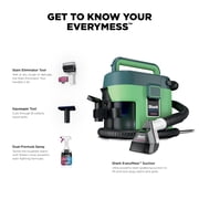 Shark Everymess Wet & Dry Vacuum, Carpet Cleaner, Spot Cleaner, Portable, Stain Eliminator, Small Shop Vac, Pet Friendly, Corded, 1 Gallon, VX100 Green
