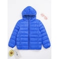 thumbnail image 3 of DPOIS Little Kids Boys Girls Warm Winter Coat Thicken Long Sleeve Hoodie Jacket Fall Winter Royal Blue 3-4, 3 of 7