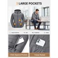thumbnail image 6 of GEO-THERM Mens Lightweight Puffer Jacket with Hood Warm Quilted Winter Jacket Casual Thermal Insulated Coat for Ski Travel, 6 of 7