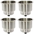 thumbnail image 1 of 4 Pcs Porte-Gobelet en Acier Inoxydable avec Drainage pour Bateau Marin, RV, Véhicule Récréatif, 1 of 4