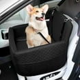 thumbnail image 2 of Dog Booster Car Seat for Small/Medium Dogs Up to 35lbs, DOMIPET Pet Car Travel Bed with Storage Pockets & Safety Belt, Elevated Cushion Fully Detachable and Washable, 2 of 8
