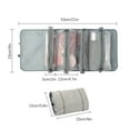 thumbnail image 2 of Feledorashia Detachable Cosmetic Bag 4 In 1 Portable Mesh Makeup Bag Hanging Roll Up Travel Toiletry Bag Water Makeup Organizer Pouch, Hanging Toiletry Bag,Gray, 2 of 3