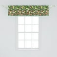 thumbnail image 2 of Ambesonne Doodle Window Valance, Colorful Pattern of Irregular Shapes Scattered, Curtain Valance for Kitchen Bedroom Decor with Rod Pocket, 54" X 12", Emerald Pink Pale Yellow, 2 of 3