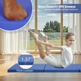 thumbnail image 5 of CL.HPAHKL Folding Gymnastics Mats, 6' x 2' Gymnastics Tumbling Mats with Carrying Handles Folding Exercise Mat 2 Inch Thick PU Leather Cheer Mats for Aerobics Yoga Stretching, Kid Play, Blue, 5 of 7