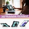 thumbnail image 4 of Timoom Samsung Galaxy Tab A7 Lite Case 8.7 inch 2021(SM-T220/T225), with Screen Protector Pencil Holder Kids Shockproof Rugged Silicone Cover 360 Stand Hand Strap for Galaxy Tablet A7 Lite,Azul Claro, 4 of 7
