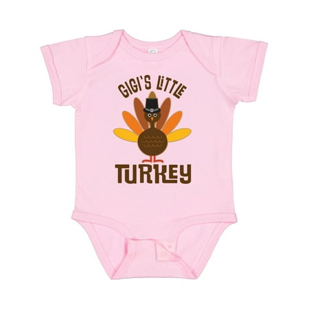 

Inktastic Thanksgiving Gigi Little Turkey Gift Baby Boy or Baby Girl Bodysuit