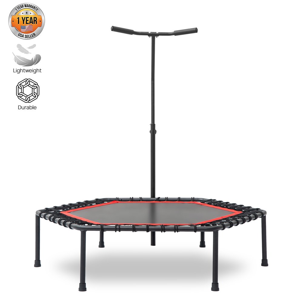 Round Bounce, 48" Mini Trampoline for Kids, Small Fitness Trampoline