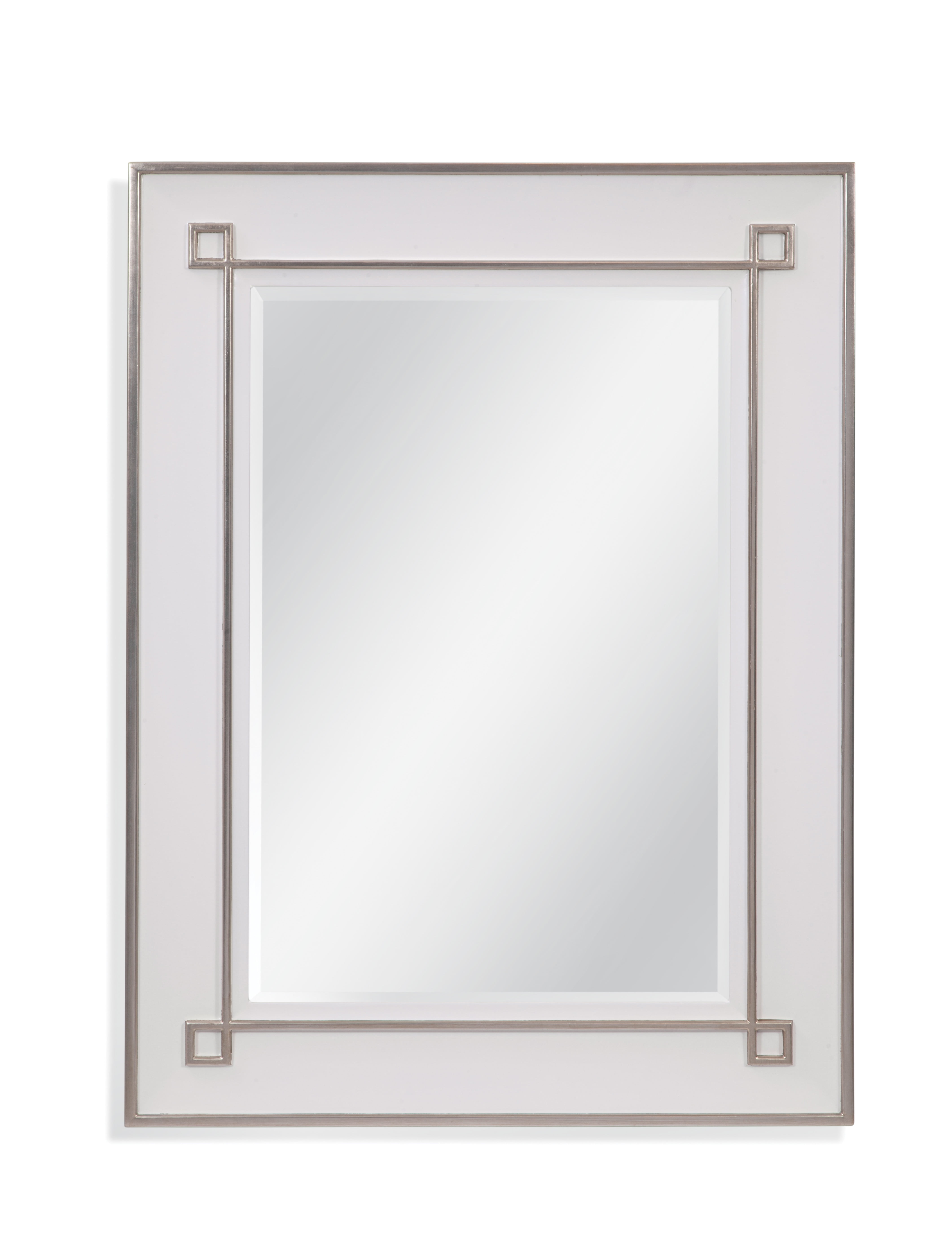 Bassett Mirror Alston Wall In White Lacquer And Silver Leaf M4217b