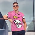 thumbnail image 3 of Lsque Sanrio Pattern Golf Shirts for Men Dry Fit Print Moisture Wicking Performance Short Sleeve Polo Shirt-4X-Large, 3 of 7