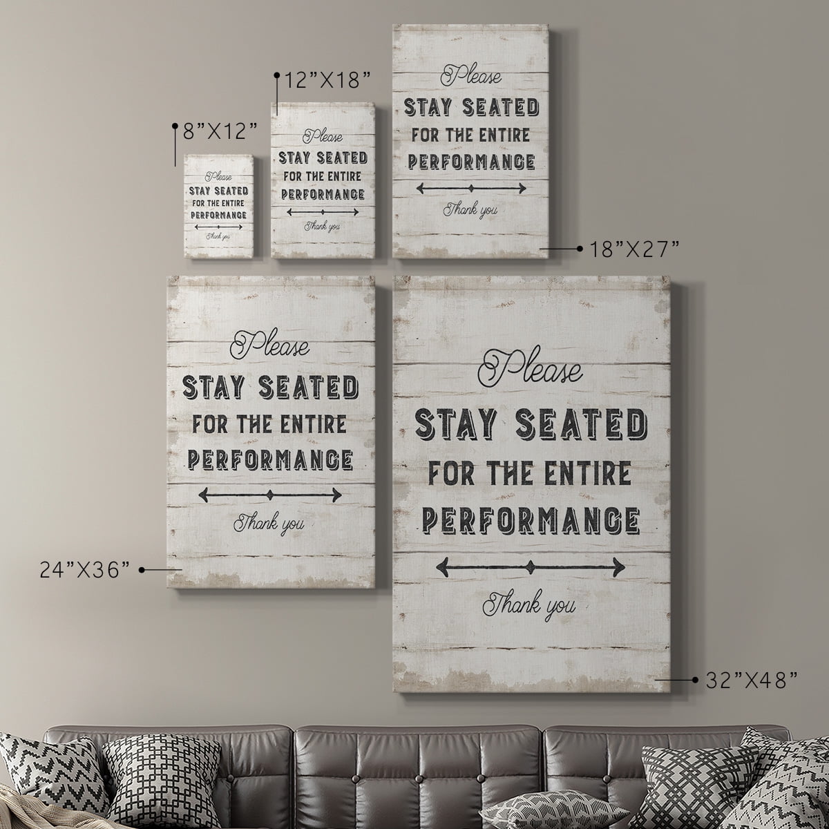 Please Stay Seated Premium Gallery Wrapped Canvas - Ready to Hang