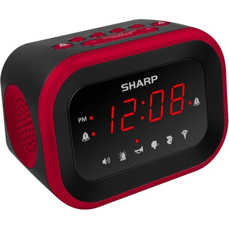 Big Bang Super Loud Alarm Clock for Heavy Sleepers, 115dB Extreme Wake-Up Alarm, Dual Alarms, 6 Wake Sounds, Large Red LED Display, Dimmer Control & Battery Backup, Bedroom