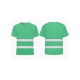 thumbnail image 4 of Nyeemya Men Hi Vis Shirt High Viz Visibility Reflective Safety Short Sleeve T-Shirt Tops Vest Green M, 4 of 5