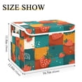 thumbnail image 3 of BZSMCE Storage Bin Cube Organizer Basket with Flip-Top Lid Color-block Berry Delight Printed, 3 of 7
