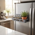 thumbnail image 2 of Magnetic Refrigerator Spice Rack - Wall - Mounted Plastic Seasoning Organizer for Easy Kitchen Storage and Access, No Drilling Required, Perfect for Condiments and Seasonings,Gray A, 2 of 5
