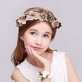 thumbnail image 5 of Diadema de flores bohemias para mujeres y niñas, Corona de rosas, adorno de fiesta, festival, playa, viajes, accesorios para el cabello, 5 of 5