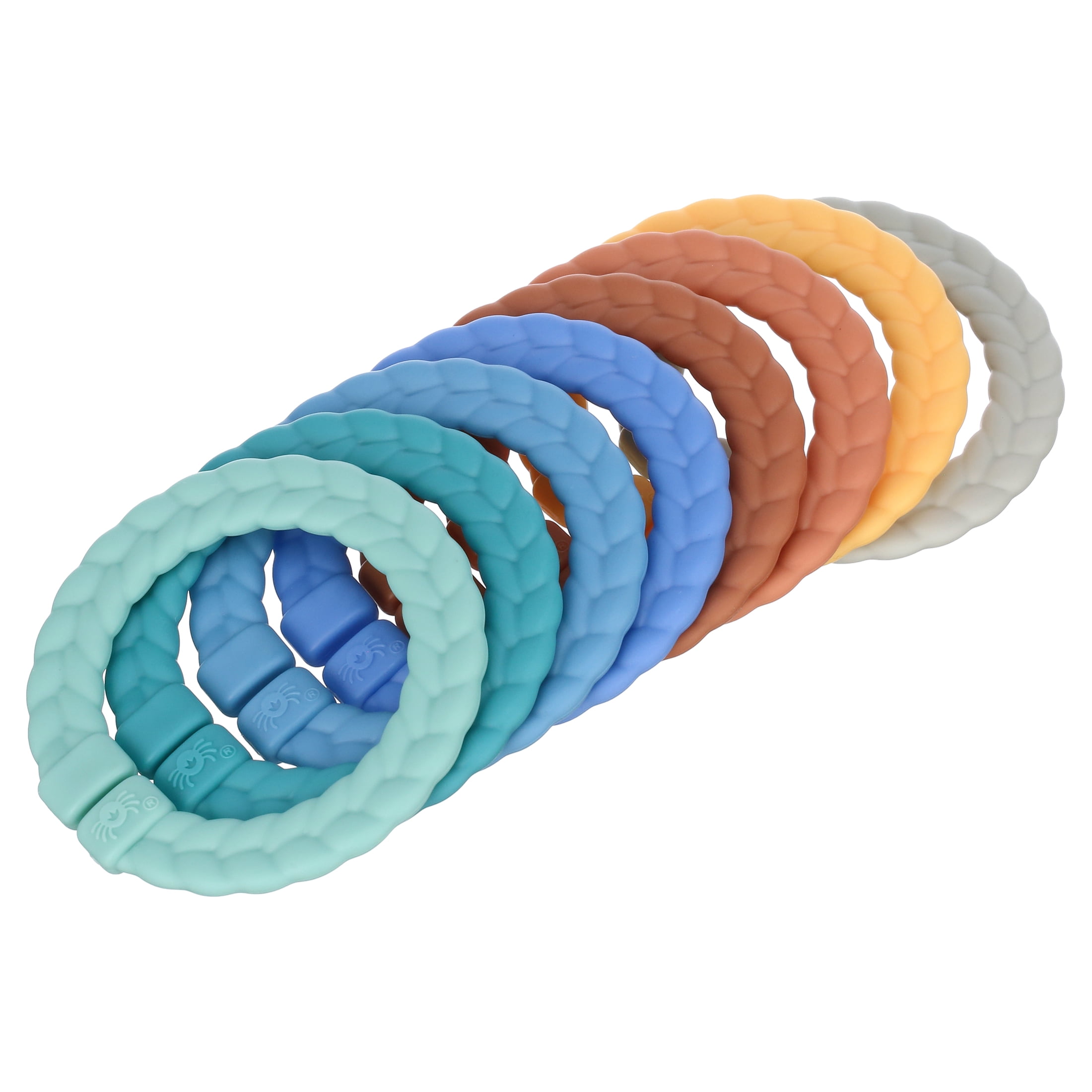 Itzy Ritzy Unisex Linking Ring Teether Set - Desert Multi Color