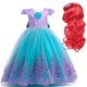thumbnail image 1 of Disney-disfraz de la princesa sirena Ariel para niña, vestido bordado de lujo para carnaval, fiesta de Halloween, Vestidos para niños Fivean unisex, 1 of 2