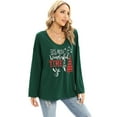thumbnail image 6 of Women's Long Sleeve Tops Blouse Plus Size Christmas Tree Print T Shirts Loose Fit Casual Fall Graphic Tee Tops,S-XXL, 6 of 9