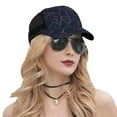 thumbnail image 5 of Lsque Navy Dark Blue Printed Trucker Hat - Baseball Cap for Men Women - Breathable Mesh Side, Adjustable Fit - for Casual Wear, 5 of 7