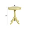 thumbnail image 4 of Yellow Wooden Accent Table With 4-legged Round Pedestal Transitional Apron And, 4 of 4
