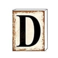 thumbnail image 1 of Panneau de bloc de bois blanc 'D', 1 of 1