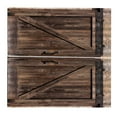 thumbnail image 2 of LYUMO Wooden Curtains 2 Panels 67" x 79" Blackout Curtain Wood Door Window Curtain Barn Door Grommet Drapes for Laundry Room, 2 of 8