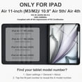 thumbnail image 5 of GEAK Compatible With iPad Air 11 inch (M4/M3/M2) /Air 5th/ Air 4th Generation Case with Keyboard, Detachble Magnetic Fits For iPad Air Keyboard with Case, Black, 5 of 9