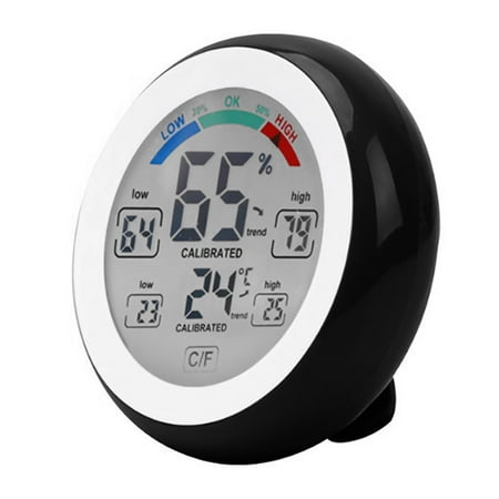 

Facaimo Digital Thermometer Round Touch Screen Home Hygrometer