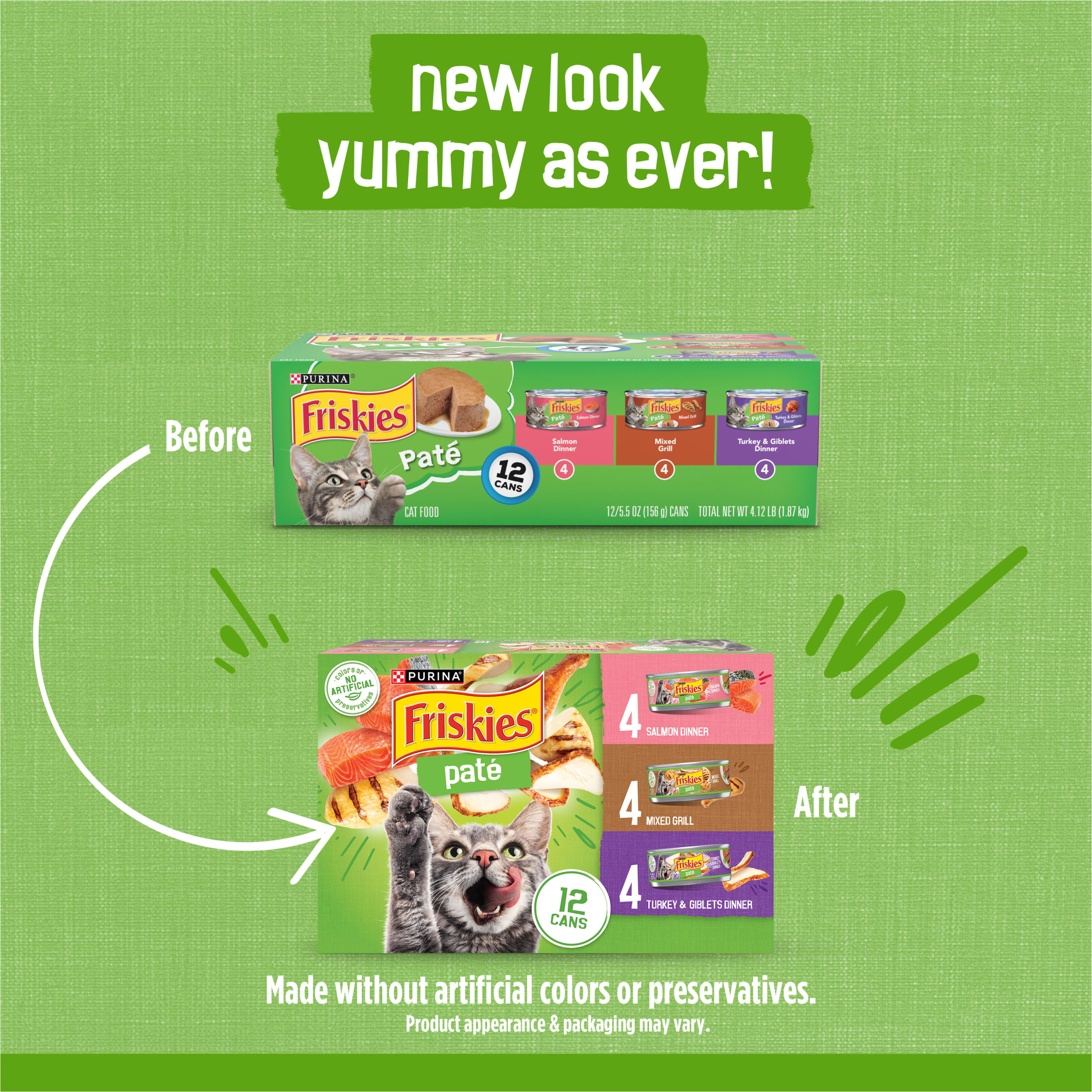 Friskies Classic Pate Variety Pack Wet Cat Food, 12 cans, 5.5 oz photo 2