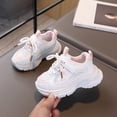 thumbnail image 2 of CAUYDY Toddler Boys Black Lace Up Sneakers Breathable Mesh Athletic Running Shoes Non Slip Lightweight Sport Shoes for Kids Outdoor Play(L101-Pink,7), 2 of 6