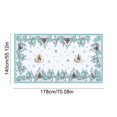 thumbnail image 3 of Honeplcked Christmas Tablecloth Decorations, Winter Snowman House White Washable Rectangle Table Cloth for Party Picnic Dinner Decor 70 x 55Inch, 3 of 6