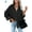 Black, variant on Deago Womens Corduroy Button Down Shirts Boyfriend Long Sleeve Oversized Blouses Tops (Coffee, S)