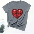 thumbnail image 4 of Nuoqisi T-Shirts Graphiques Mignons avec Nœud pour Femmes de la Saint-Valentin, T-Shirt Décontracté à Imprimé, Col Rond, T-Shirt d'Été à Manches Courtes, Hauts Tendance, T-Shirt Esthétique Chic, Hauts Tee Esthétiques, T-Shirt Rose avec Nœud, T-Shirt Girly, 4 of 6