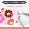 thumbnail image 4 of Pink Picasso Kits Paint by Number for Kids  DIY 8x10 Beginner Color by Numbers Canvas Painting Art Kits  Delicious Doughnuts, 4 of 8