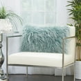 thumbnail image 2 of Nourison Faux Fur Solid Celadon Decorative Throw Pillow , 14" x 24", 2 of 2