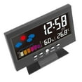 thumbnail image 1 of Reloj Despertador Electrónico Activado Por Sonido, Reloj Despertador Con Pantalla Colorida Decorativa Negra Confiable Para Cabecera, 1 of 7