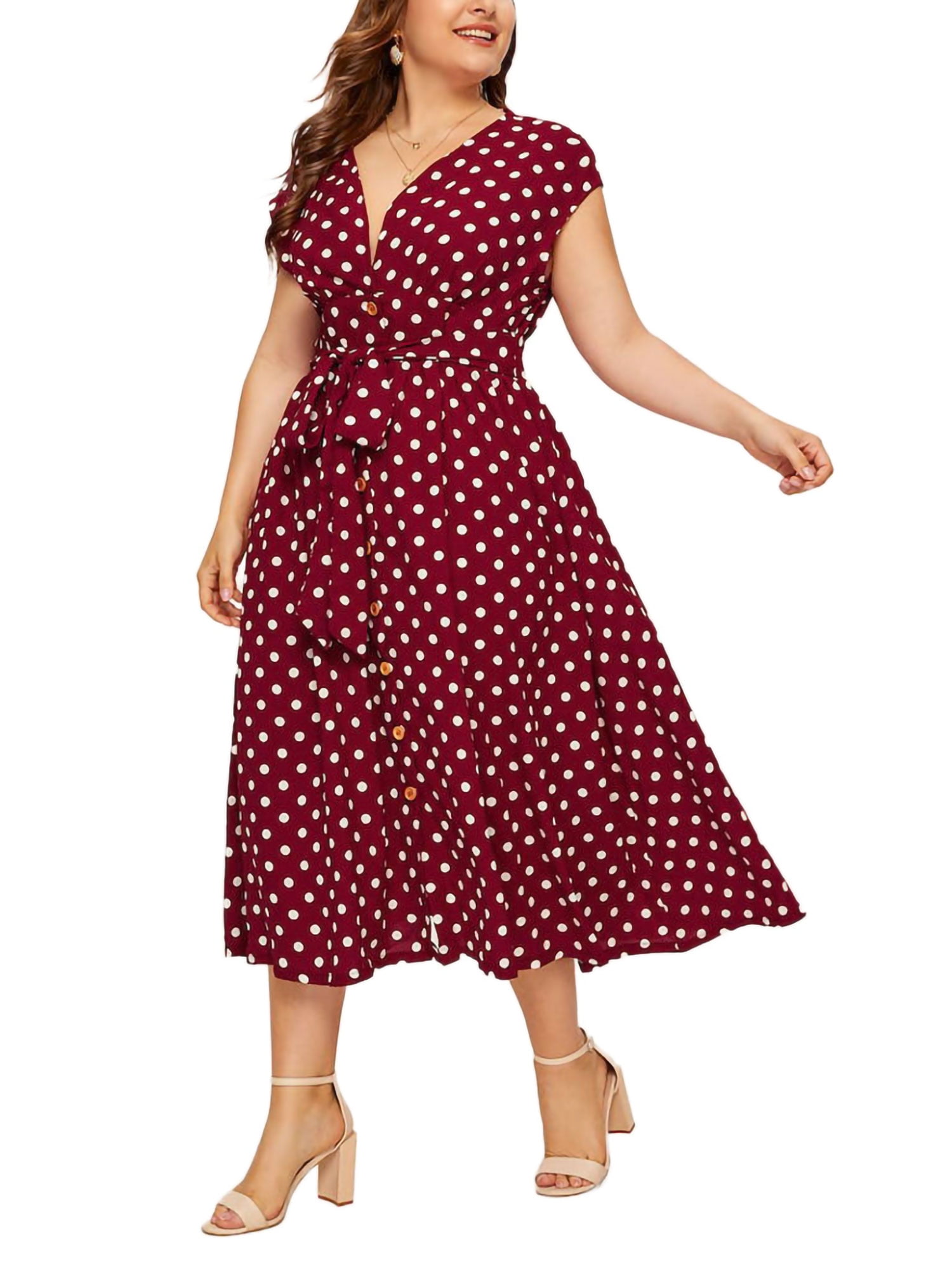 Niuer Summer V Neck Dress Chiffon Boho 