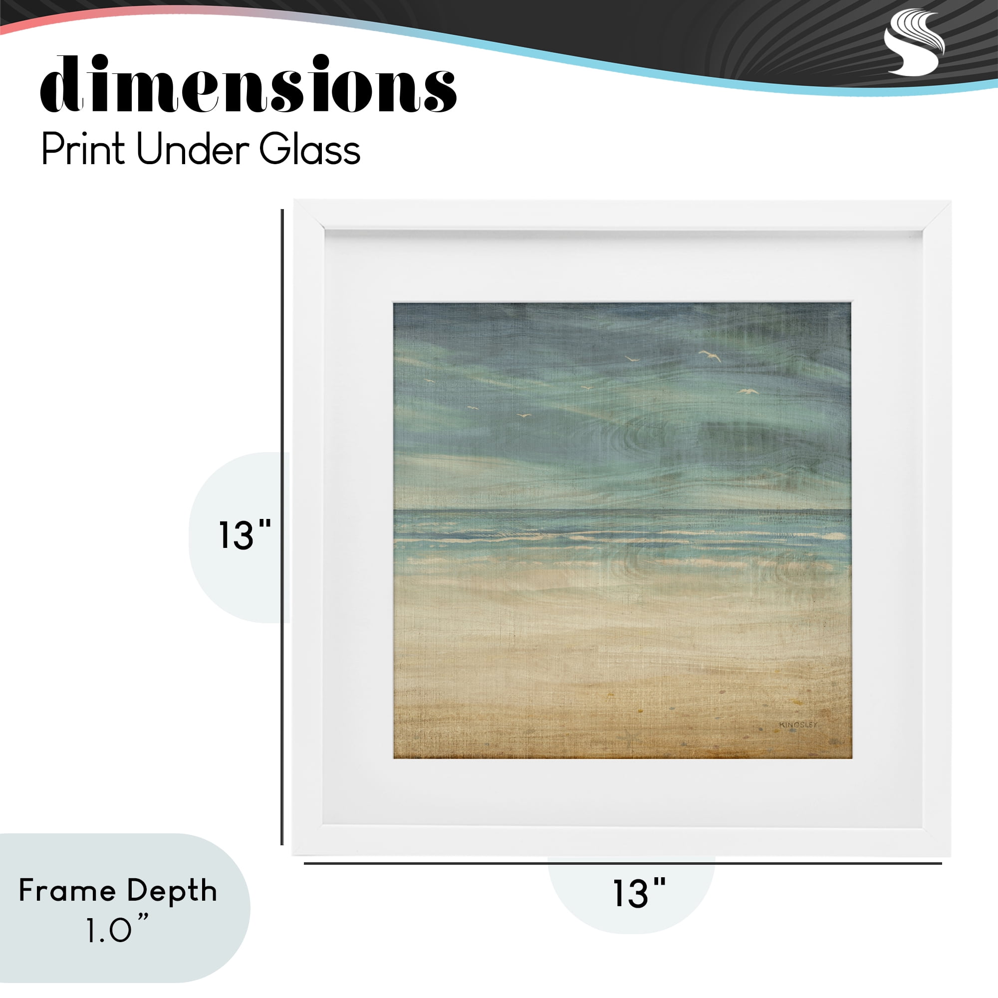 Stupell Industries Moody Coastal Days White Framed Print Under Glass, design by Dan Meneely