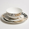 thumbnail image 6 of Ozarke Alpha Golden Black Plates Set, Fine Bone China (Set of 12), 6 of 7