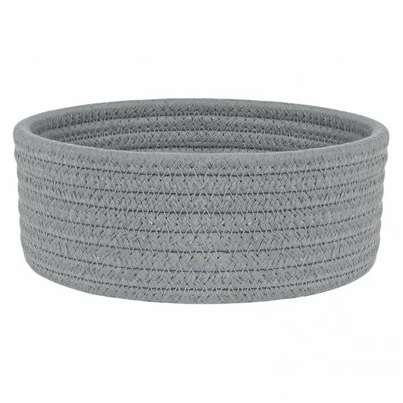 ACDANC Small Woven Basket, Empty Tiny Shallow Storage Basket, Mini Cotton Rope Baskets, Round Decorative Hamper, Toy Basket, Basket Storage Bins for Toys, Spa, Socks, Nursery, Living Room