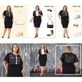 thumbnail image 4 of Agnes Orinda Plus Size Women's Bolero Shrugs Floral Lace Tops Elegant Sheer Open Front Short Sleeve Cardigans 2X White, 4 of 8