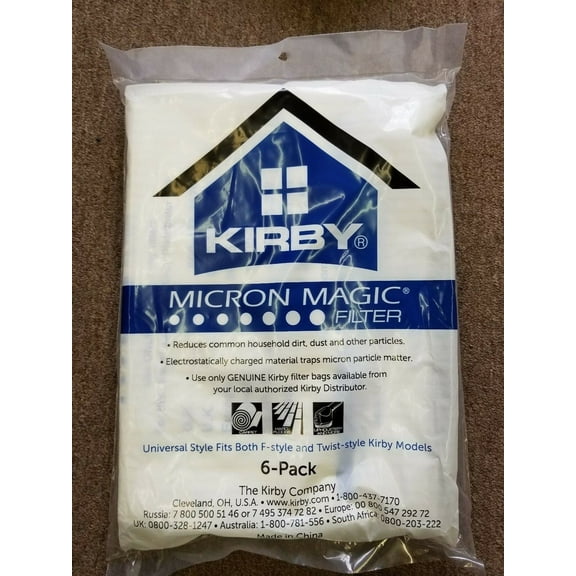 KIRBY VACUUM CLEANER WHITE CLOTH micron magic BAGS F STYLE G4 G5 G6 G7 G7D G10D