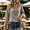 Brown, variant on IUYRTFE Women's V Neck 3/4 Sleeve Gingham Blouse Loose Casual Lightweight Plaid Top