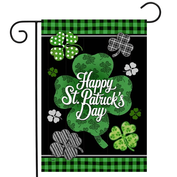 Briarwood Lane St. Patrick's Day Garden Flag 12x18 For Outdoor Scattered Shamrocks For St. Patrick's Day Garden Flag Flags For Outside
