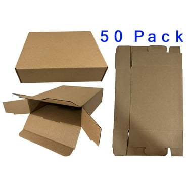 50 Pack 12x10x3 Cardboard Shipping Boxes Self Locking