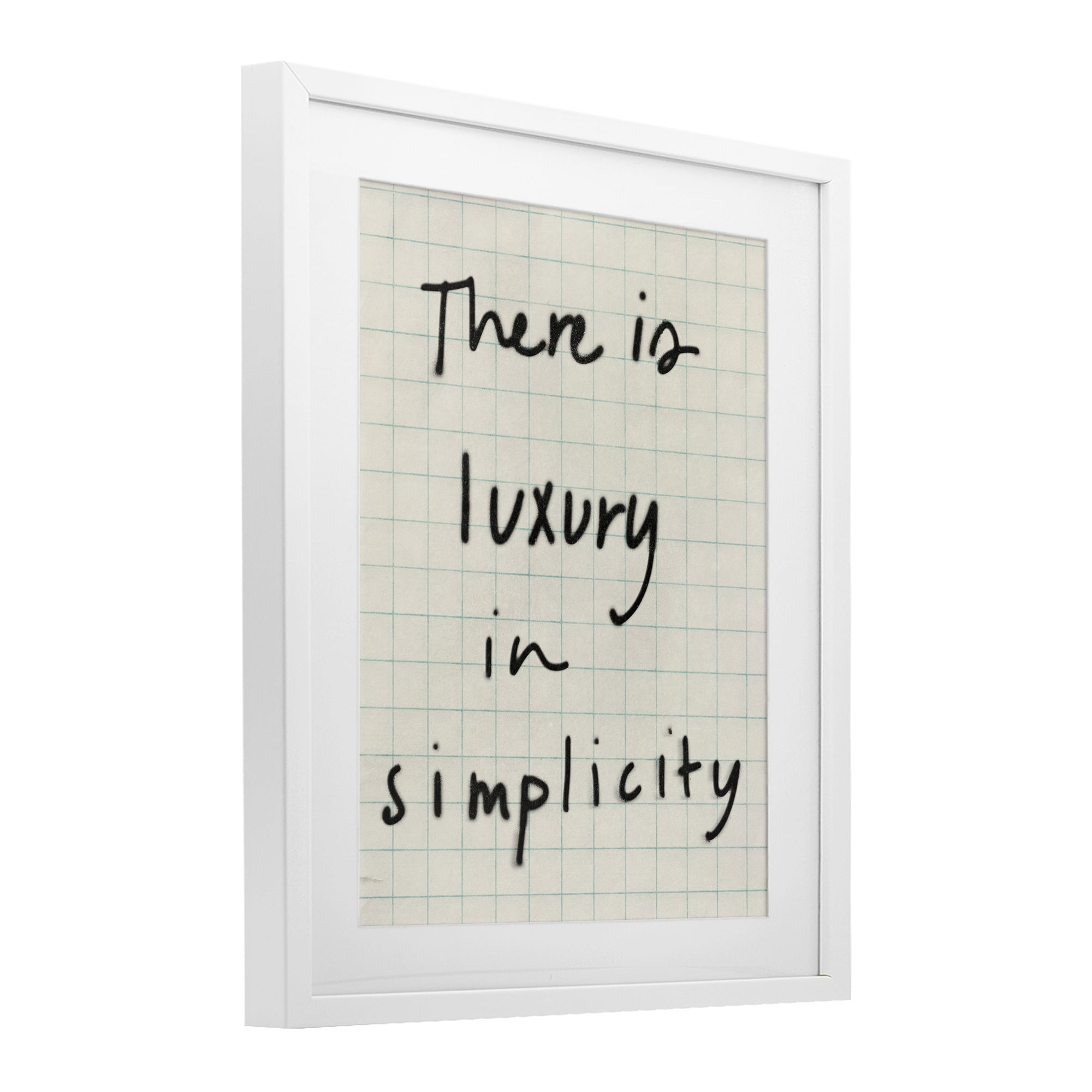 Stupell Industries Luxury In Simplicity Scrawl White Framed Print Under Glass, design by Victoria Barnes