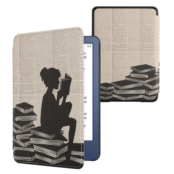Funda kwmobile para Amazon Kindle 2022/2024 con acabado en cuero