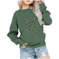 thumbnail image 2 of Bnwani Christmas Toddler Crew Neck Sweatshirts Girls Long Sleeve Casual Print Green Size 2-3t, 2 of 4